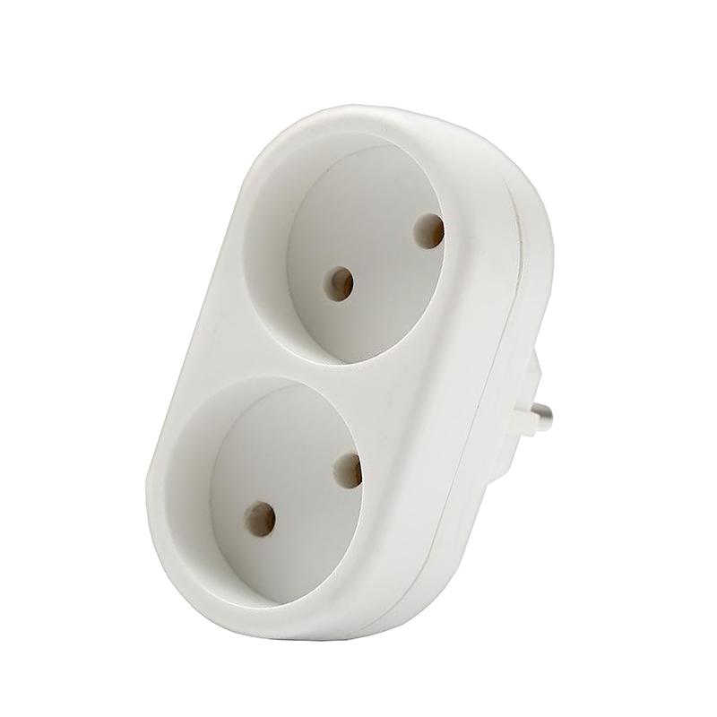 разветвитель 2-м плоский без заземл. 10а 2200вт 250в бел. dомток 2651 от BTSprom.by