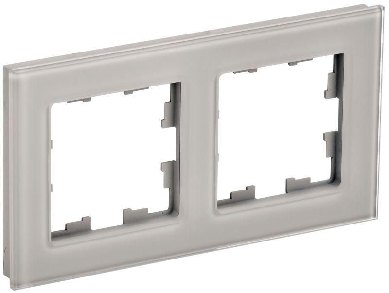 рамка 2-м brite ру-2-2-брд стекло дым. iek br-m22-g-k30 от BTSprom.by