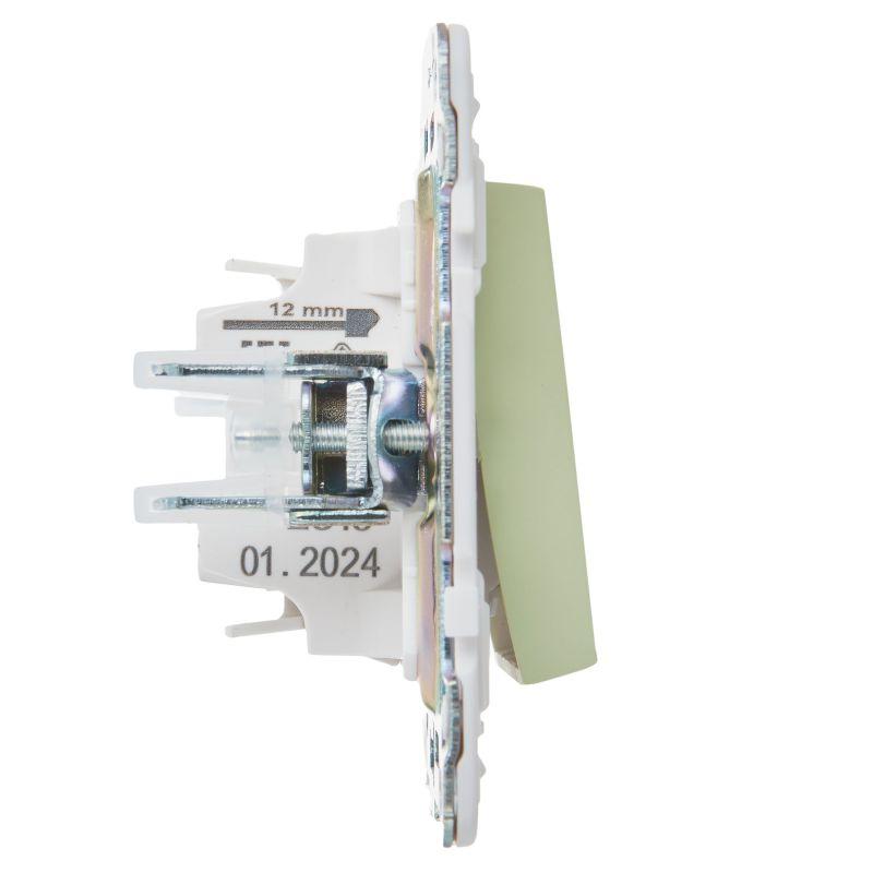  Выключатель 1-кл. SKANDY 10А SK-V01G мятный IEK SK-V10-0-10-K06 фото в каталоге от BTSprom.by