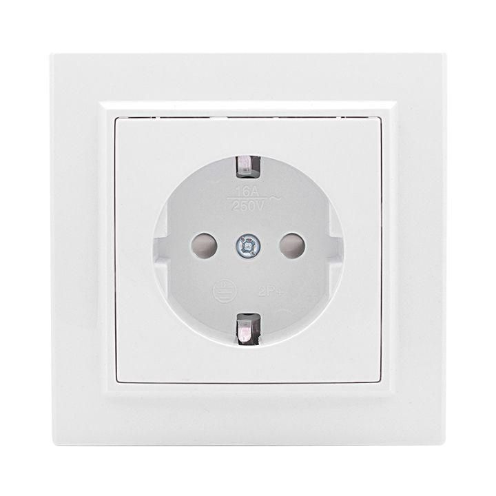 розетка 1-м сп минск 16а ip20 с заземл. защ. шторки бел. basic ekf err16-028-100 от BTSprom.by