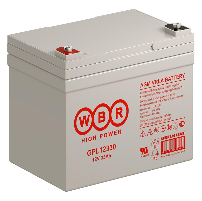  Аккумулятор 12В 34А.ч WBR GPL12330 WBR фото в каталоге от BTSprom.by
