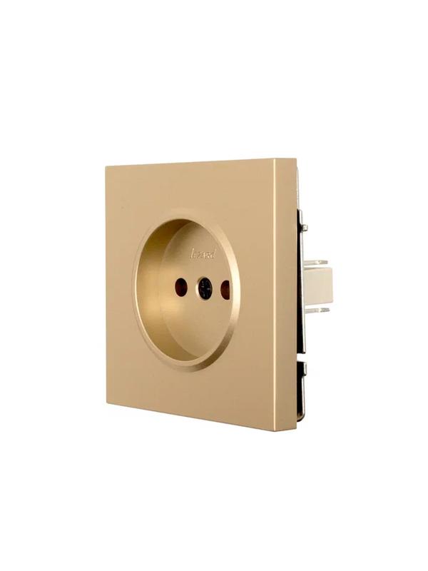  Розетка 1 мест. б/з ПБТ СП ZIMA IP20 16А безвинт. зажим зол. LEZARD 704-3688-121BQC фото в каталоге от BTSprom.by