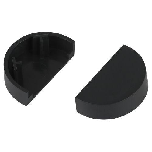 заглушка для кабель-канала полукруглого 20х12 ec-kk-20-12-gr графит (уп.2шт) эра б0064903 от BTSprom.by