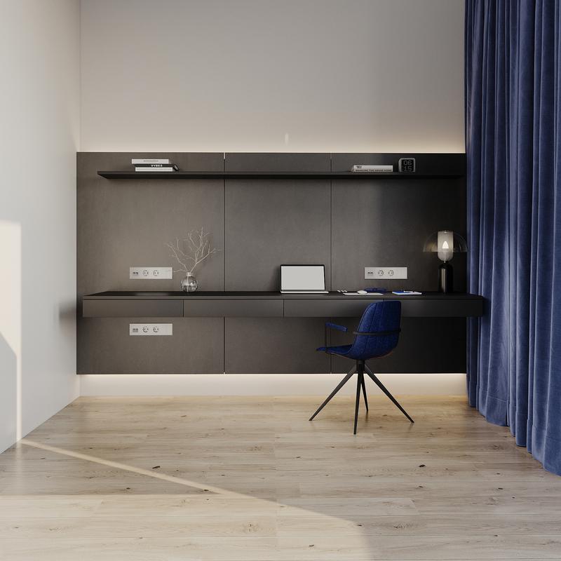  Розетка компьютерная 2-м СП S70 RJ45 + RJ45 кат.6 механизм сталь Voltum VLS060205 фото в каталоге от BTSprom.by