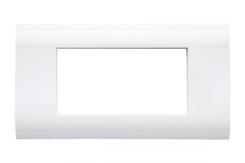 рамка французский стандарт 4 модуля 45х22 5мм бел. eurolan 16m-00-04wt от BTSprom.by