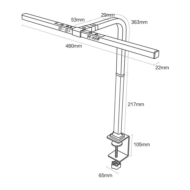  Светильник Гефест для работы с мониторами Д LED 10Вт с регулированием уровня яркости и температуры свечения черн. Трансвит 45576 фото в каталоге от BTSprom.by