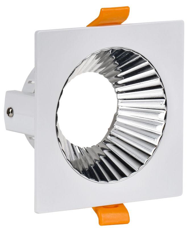 светильник 4109 встраиваемый поворотный gu10 бел./хром пласт. iek lt-uvb0-4109-gu10-1-k23 от BTSprom.by