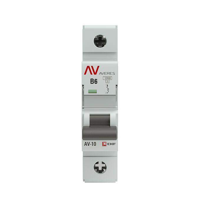 выключатель автоматический модульный 1п b 6а 10ка av-10 averes ekf mcb10-1-06b-av от BTSprom.by