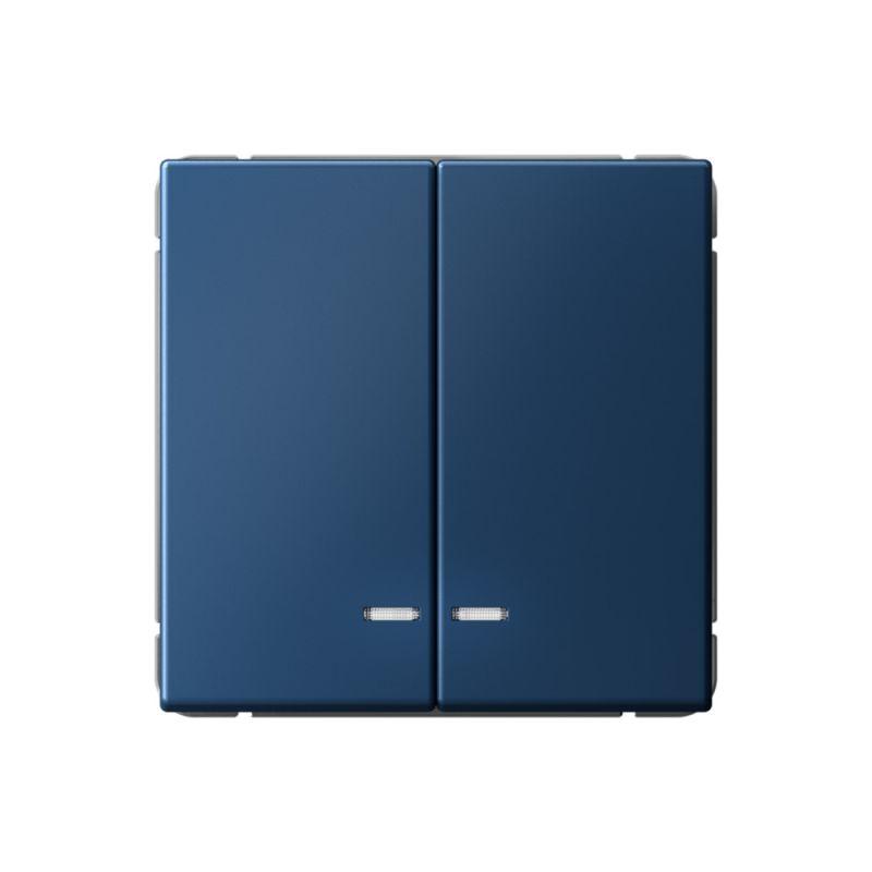  Выключатель 2-кл. ArtGallery (сх. 5а) 10AX с подсветкой быстрозажим. клем. механизм аквамарин SE GAL001153S фото в каталоге от BTSprom.by