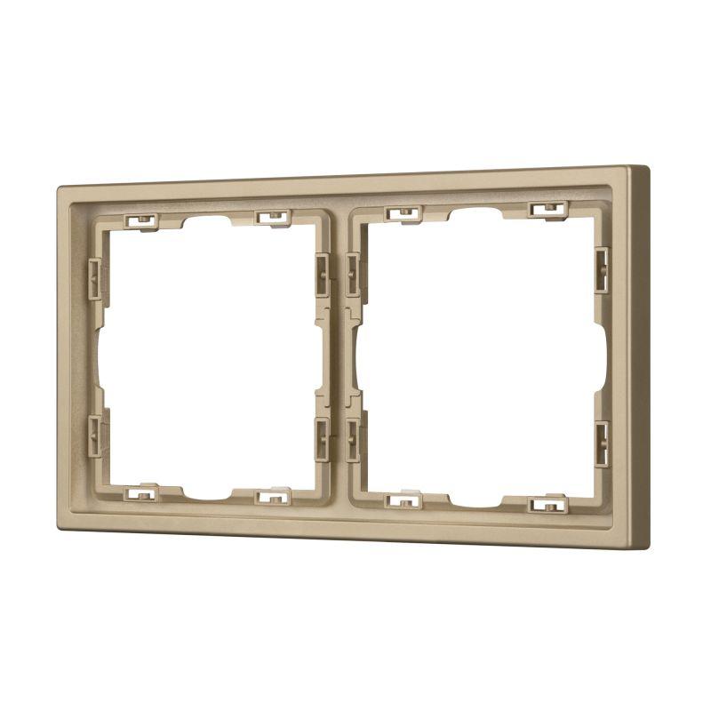 рамка 2-м frm-nobe-sfpl-2-gd пластик. зол. arlight 054217 от BTSprom.by