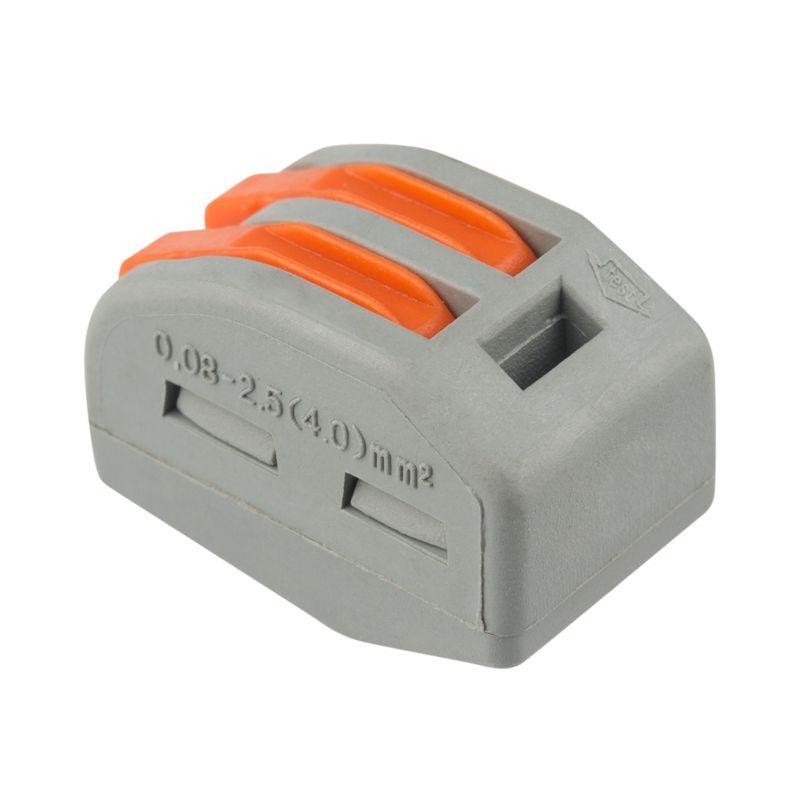  Клемма соединительная многоразовая 2-проводная (0.08-4кв.мм) сер. (уп.20шт) Rexant 07-5252-4-20 фото в каталоге от BTSprom.by