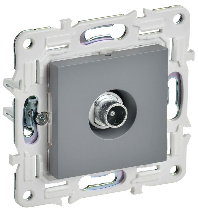 розетка телевизионная проходная tv skandy sk-a17gr сер. iek sk-a10-p-k03 от BTSprom.by