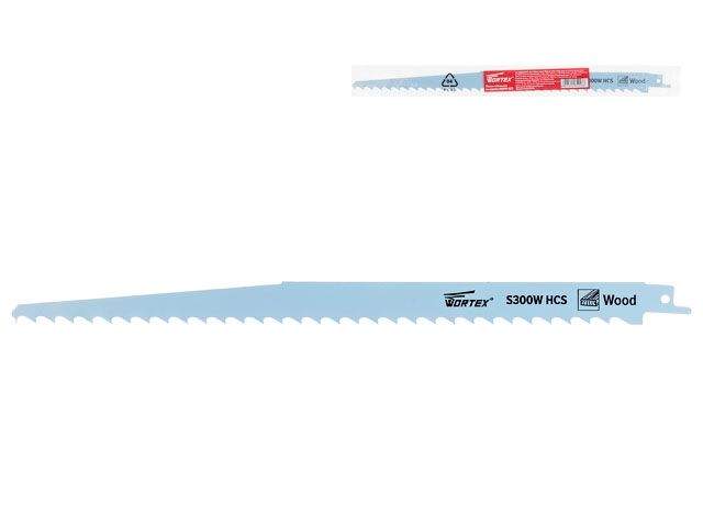пилка сабельная по дереву s300w (1 шт.) wortex высокоуглеродистая сталь hcs, 300 мм длина (пропил криволинейный, грубый, для базовых работ) от BTSprom.by