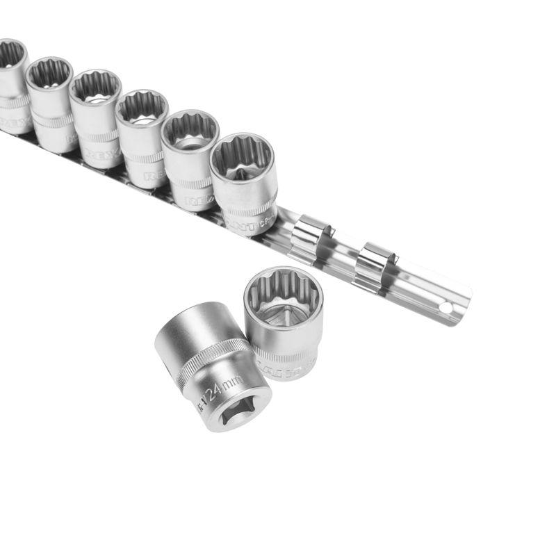  Набор торцевых головок 1/2 двенадцатигранные CrV 10шт 10-24мм Rexant 12-8304 фото в каталоге от BTSprom.by