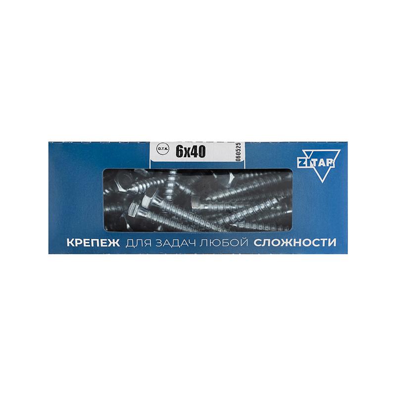 болт сантехнический 6х40 din 571 оцинк. (уп.50шт) tech-krep/zitar 126546 от BTSprom.by