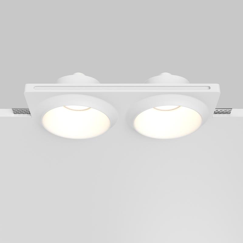  Светильник Gyps Modern 2х10Вт GU10 встраив. Maytoni DL124-GU10-02-TRS-W фото в каталоге от BTSprom.by