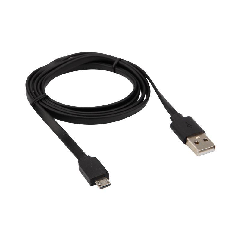 кабель usb универс. microusb шнур плоский 1м черн. rexant 18-4270 от BTSprom.by
