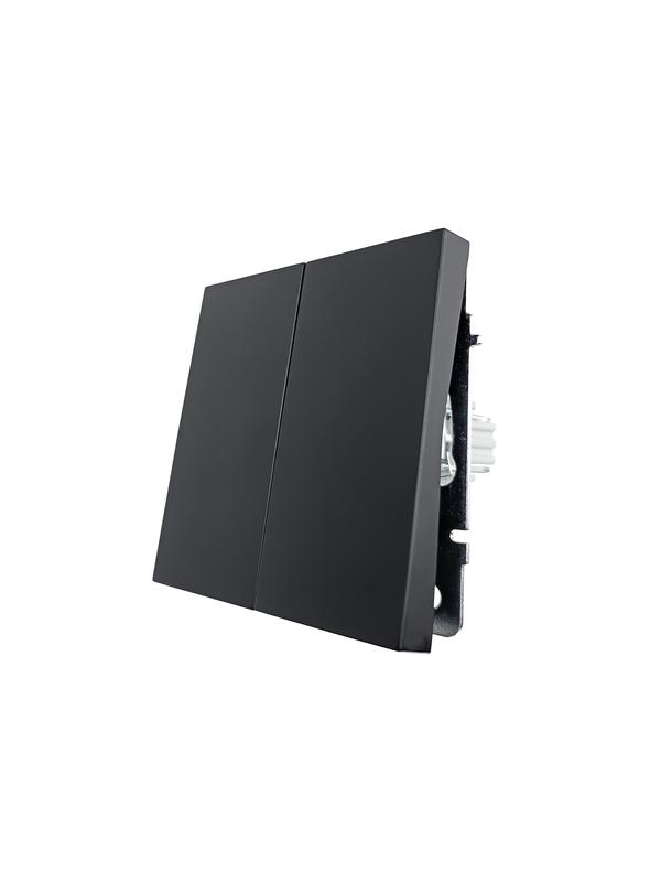  Выключатель 2-кл СП ZIMA IP20 10А безвинт. зажим черн. бархат LEZARD 704-4288-101QC фото в каталоге от BTSprom.by