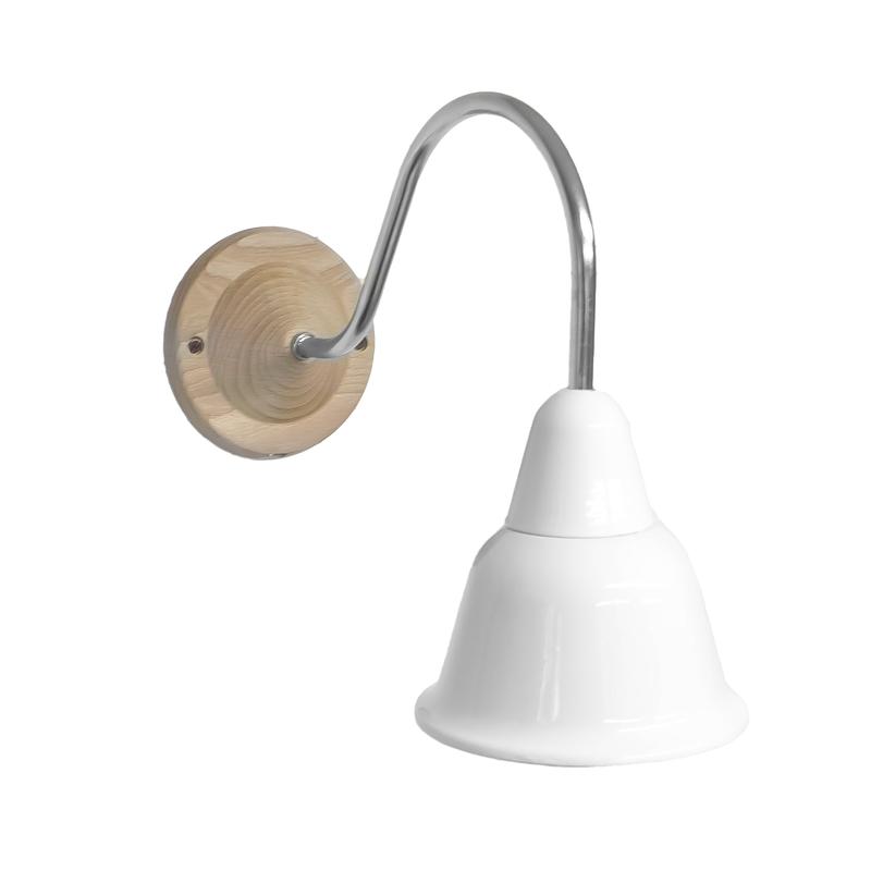 светильник кампана 1 плафон настенный керамика бел./хром bironi bs1-21-0101/30/10 от BTSprom.by