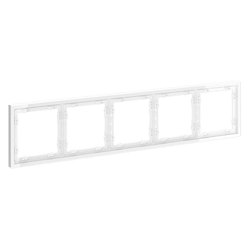  Рамка 5-м S70 пластик. бел. глянцевый Voltum VLS100501 фото в каталоге от BTSprom.by