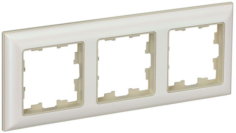рамка 3-м brite ру-3-бр беж./жемчуж. iek br-m32-12-1-k10 от BTSprom.by