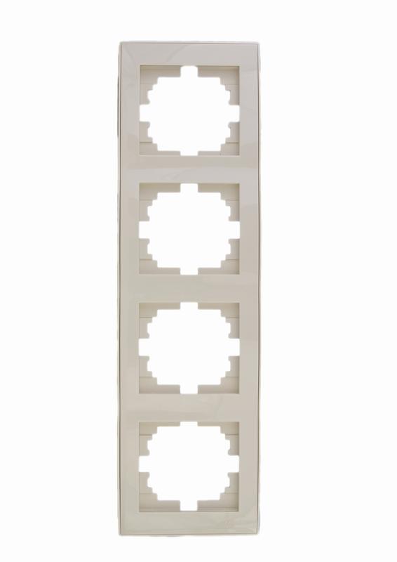 рамка 4-м rain вертикал. с боковой вставкой крем. lezard 703-0303-154 от BTSprom.by рамка 4-м rain вертикал. с боковой вставкой крем. lezard 703-0303-154 от BTSprom.by