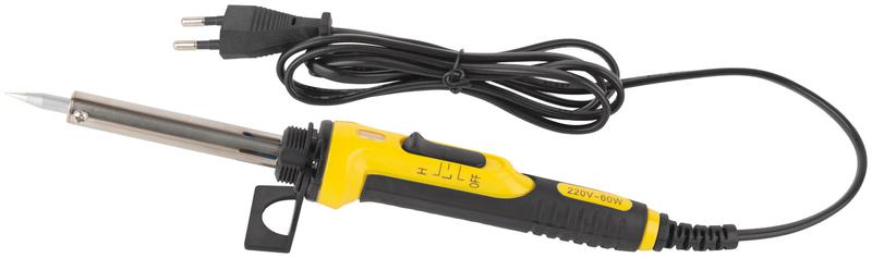  Паяльник 220В 2 режима работы подставка выключатель прорезиненная ручка конусное жало 30Вт/60Вт FIT 60495 фото в каталоге от BTSprom.by
