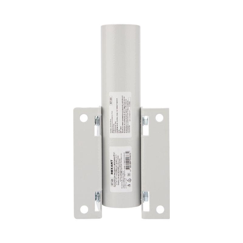  Кронштейн для консольного светильника КР-3.1 накладного монтажа или под бандажную ленту с переменным углом сер. (сталь 2мм 230х150х150 d57) Rexant 607-410 фото в каталоге от BTSprom.by