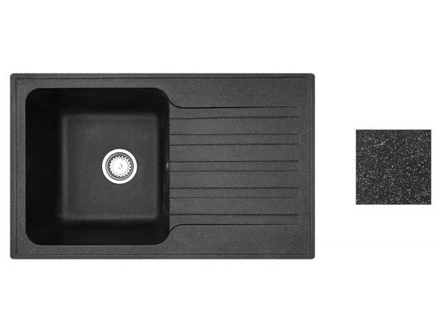 мойка кухонная из искусственного камня art черный 770х475 мм, av engineering av770490abka от BTSprom.by