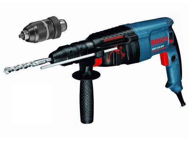 перфоратор bosch gbh 2-26 dfr в чем. (800 вт, 2.7 дж, 3 реж., патрон sds-plus, быстросъемн., бзп в комплекте, вес 3.0 кг) от BTSprom.by