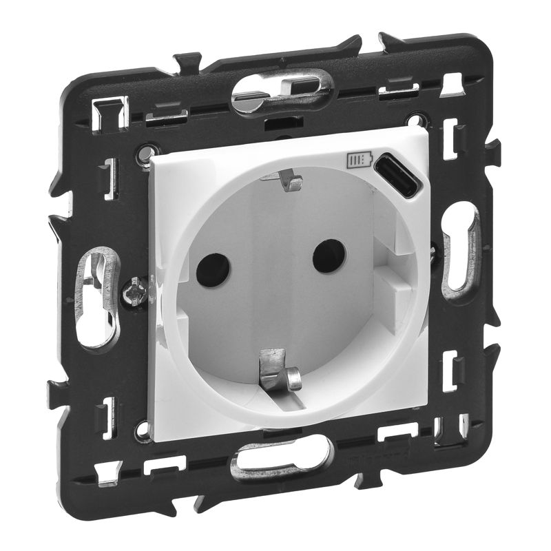 розетка 2к+3 с usb-c mosaic немец. стандарт с суппортом бел. leg 077271l от BTSprom.by