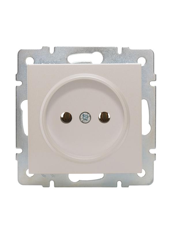  Розетка 1-м СП Vesna без заземл. ПБТ механизм жемчуж./бел. перламутр LEZARD 742-3088-121B фото в каталоге от BTSprom.by