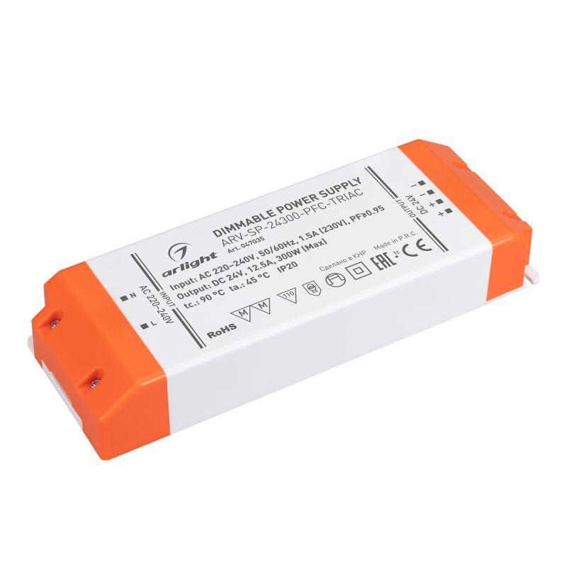 блок питания arv-sp-24300-pfc-triac (24в 12.5а 300вт) ip20 пластик arlight 047035 от BTSprom.by
