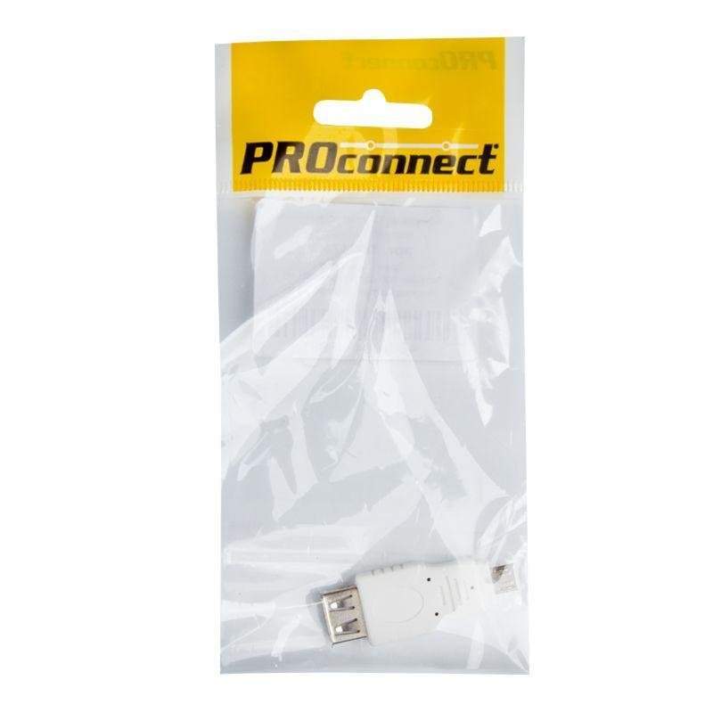 переходник гнездо usb-a (female) - штекер micro usb (male) (инд. упак.) proconnect 18-1173-9 от BTSprom.by