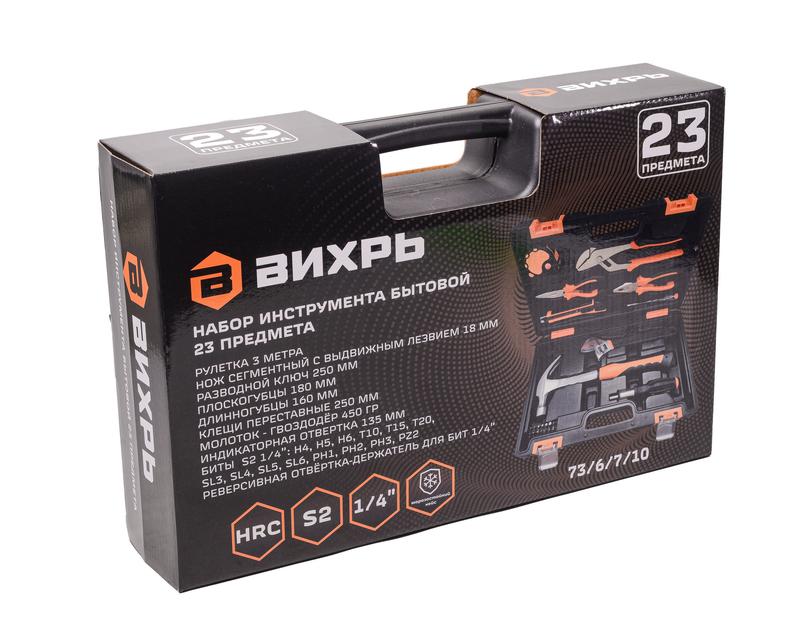 Набор инструмента бытовой в кейсе 23 предмета Вихрь 73/6/7/10 фото в каталоге от BTSprom.by