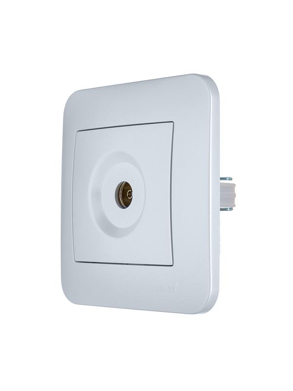  Розетка телевизионная оконечная TV СП ASTI IP20 в сборе жемчуж./бел. перламутр. LEZARD 7081-3030-130 фото в каталоге от BTSprom.by