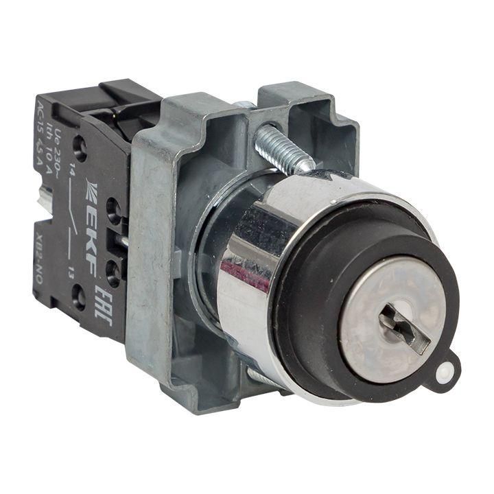 переключатель bg21 2p с замком (не возврат.) no ekf xb2-bg21 от BTSprom.by