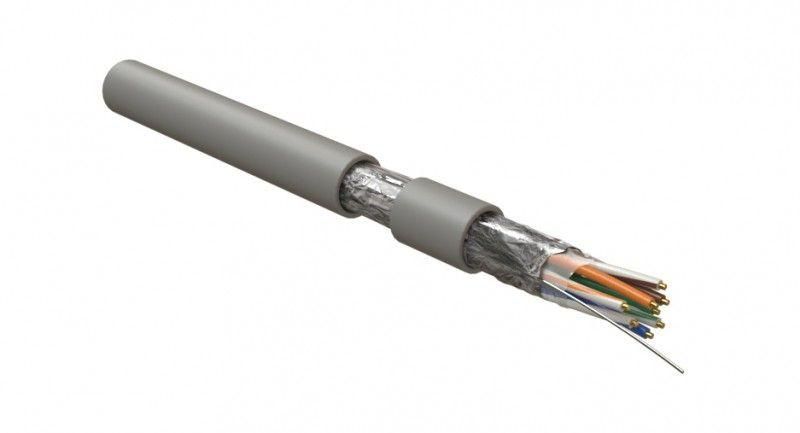 кабель f/utp кат.5e 4х2х24awg ож solid pvc ifutp4-c5e-s24/1-frpvc-gy для сетей industrial ethernet сер. (уп.500м) hyperline 444052 от BTSprom.by