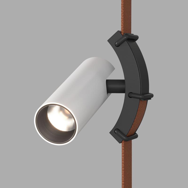  Светильник для трека-ремня Belty Spot 7Вт 4000К IP20 48В DC 35х126.5мм RA90 30град. поворотн. со светодиодом алюм. бел. с черн. DENKIRS 723154 фото в каталоге от BTSprom.by