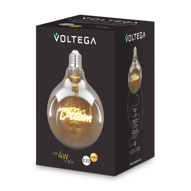 Лампа светодиодная Loft Led G125 4Вт 2500К E27 Voltega 8552 фото в каталоге от BTSprom.by