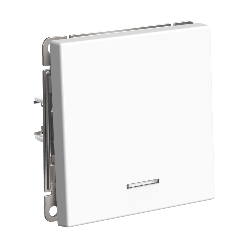  Выключатель кнопочный 1-кл. ArtGallery 10А с подсветкой механизм бел. SE GAL000116 фото в каталоге от BTSprom.by