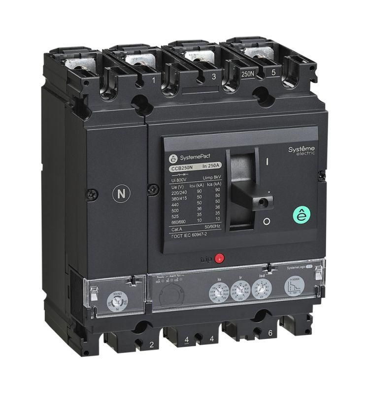выключатель автоматический systemepact ccb100 100ка 4p4d s2.2 100а рычаг se spc100s10022l4df от BTSprom.by