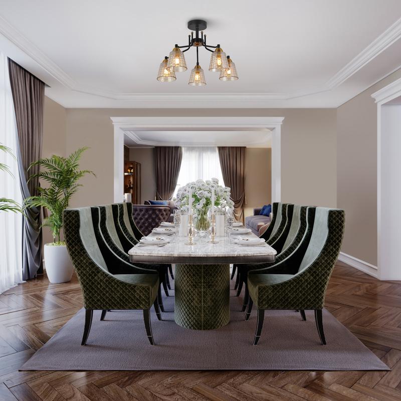  Люстра Capella 60Вт E27х5 IP20 Freya FR4017PL-05BBZ фото в каталоге от BTSprom.by