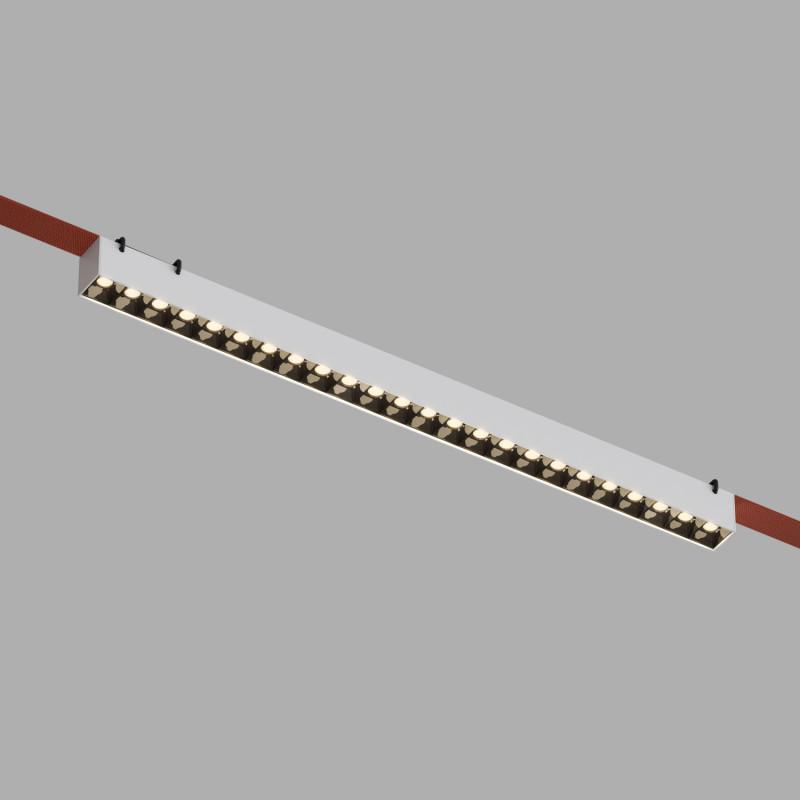 светильник для трека-ремня belty grill со светодиодом l642хw40хh45мм 48в dc 24вт ra90 24град. 3000к ip20 бел. с черн. алюм. denkirs dk5573-wb от BTSprom.by