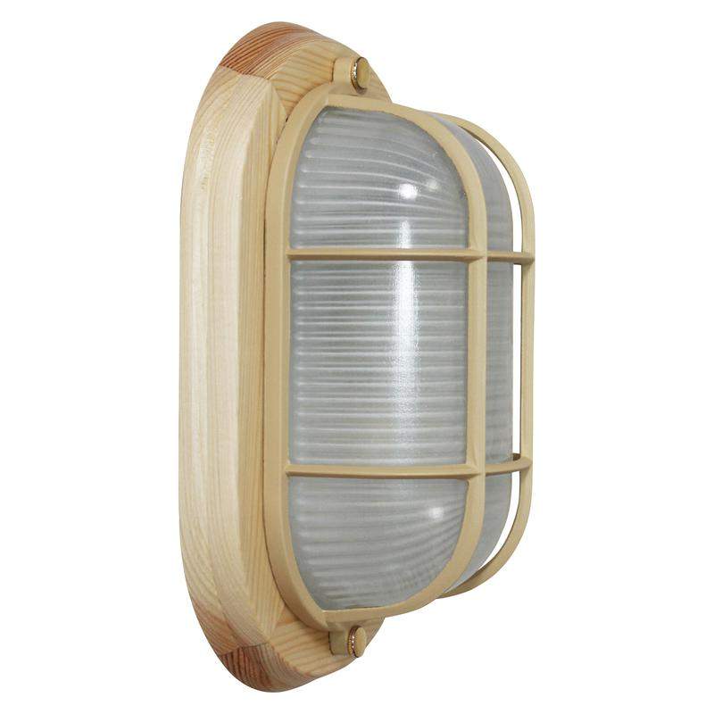  Светильник НПП 03-60-022 "Самарканд" 1402 60Вт E27 IP65 овал малый матов./корпус с решеткой дерево сосна (инд. упак.) Элетех 1005500985 фото в каталоге от BTSprom.by