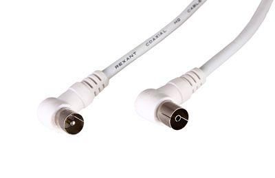 шнур tv plug - tv jack 3м угловой бел. rexant 18-0024 от BTSprom.by