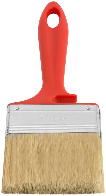  Кисть флейцевая "Крафт" 70мм натур. свет. щетина пластик. ручка с выемкой КУРС 00844 фото в каталоге от BTSprom.by