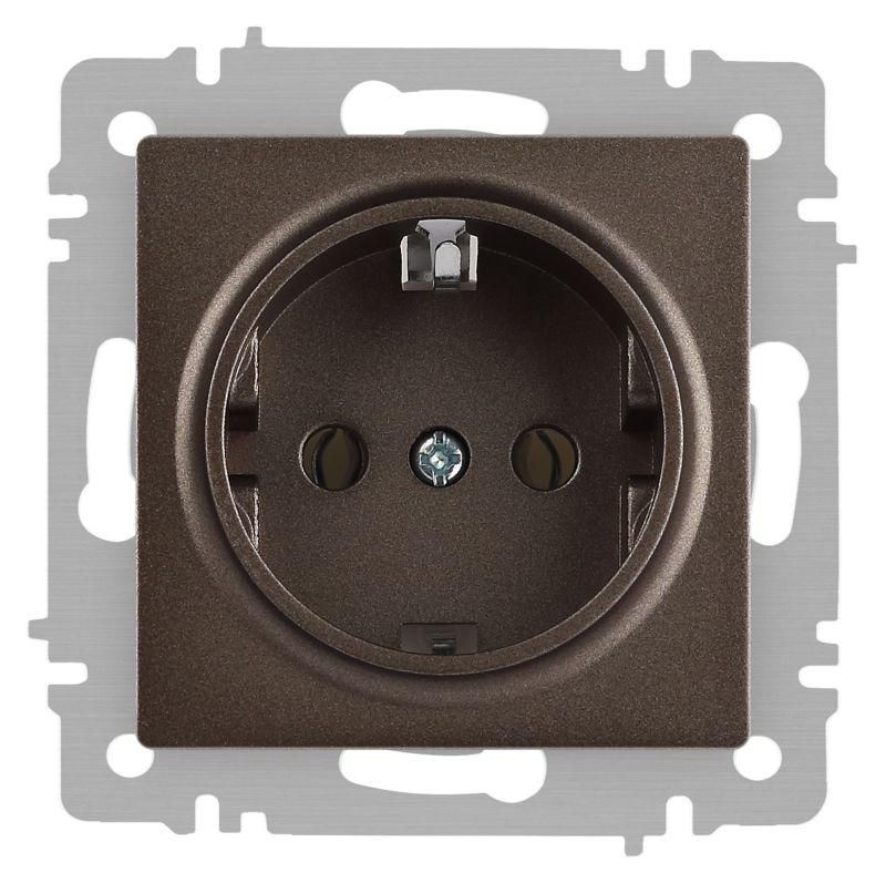 розетка 1-м сп accent 6-202-08 16а ip20 250в 2p+e schuko бронза intro б0063699 от BTSprom.by