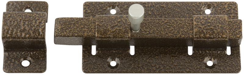  Задвижка накладная усиленная для дверей квадратный ригель бронза 66694 фото в каталоге от BTSprom.by