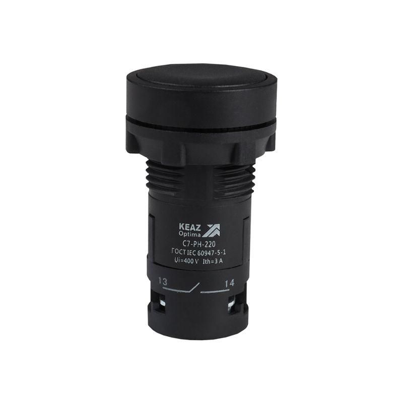 кнопка с фиксацией optisignal compact d22 с7-ph-220 черн. 2но xb7nh23 кэаз 362079 от BTSprom.by